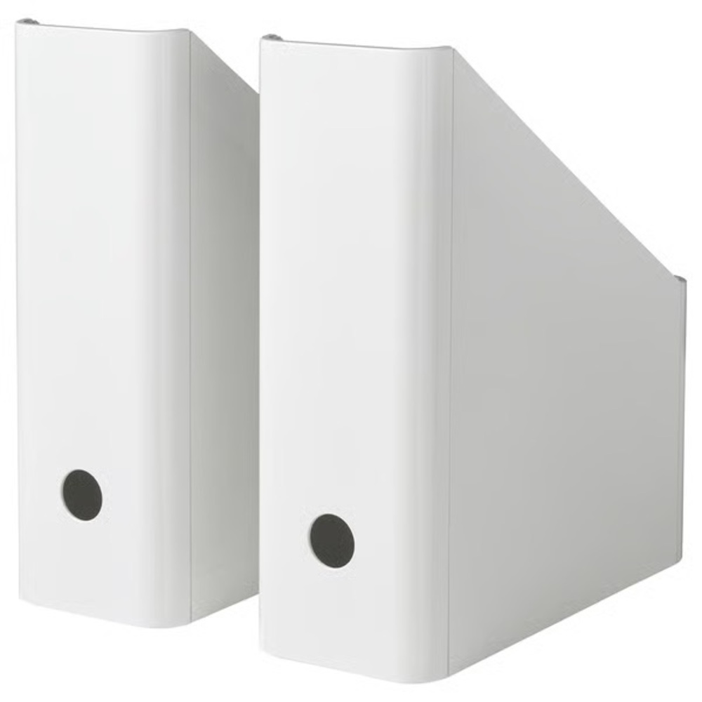 Set of 2 ikea kuggis magazine/file/paper holders.
